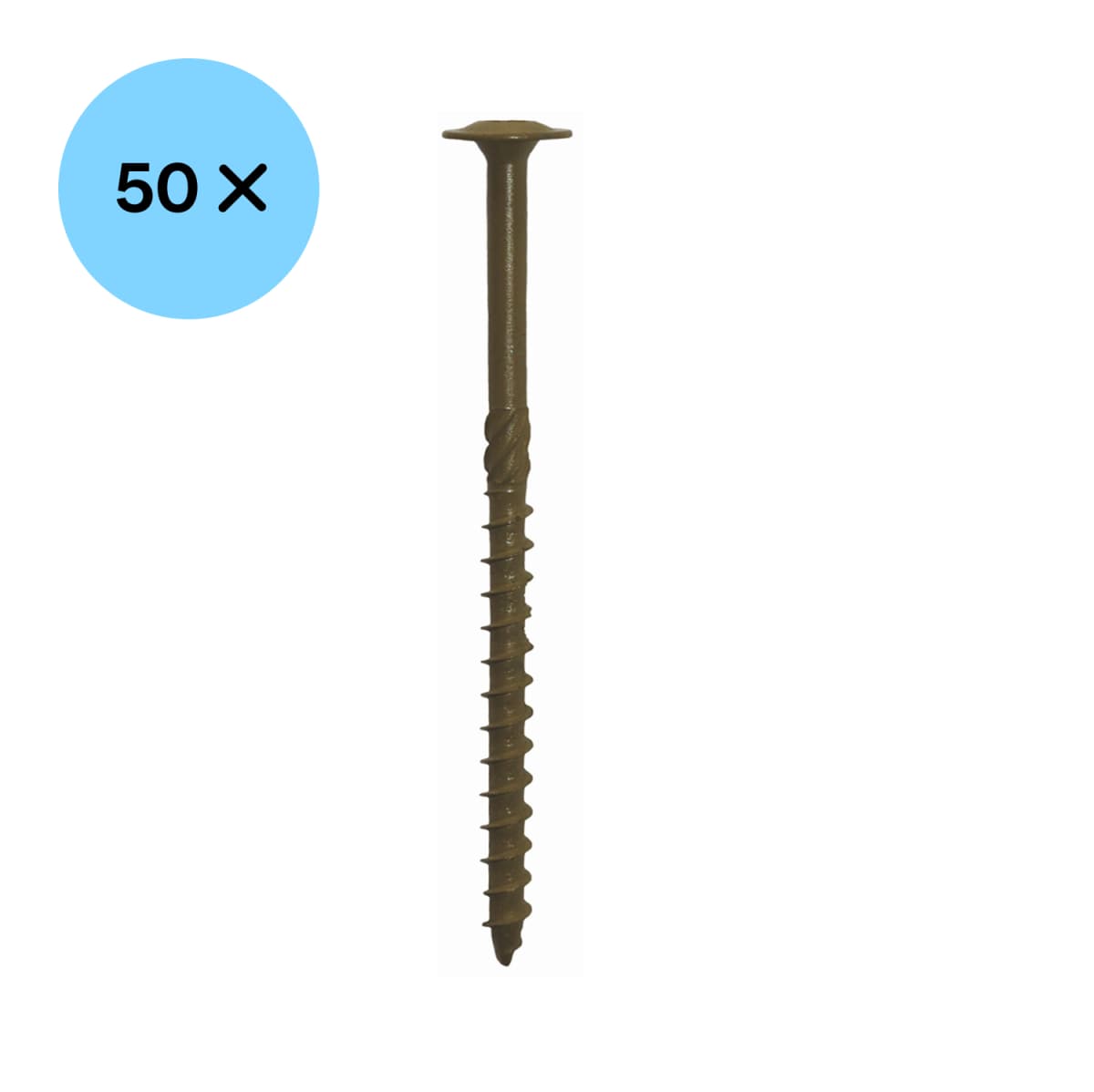 Woodies 61981581 Ultimate Tellerkopschroef Gehard Staal - TX40 - 8.0 X 100mm - Tellerkop - Deeldraad - Gecoat (50st) thumbnail 2