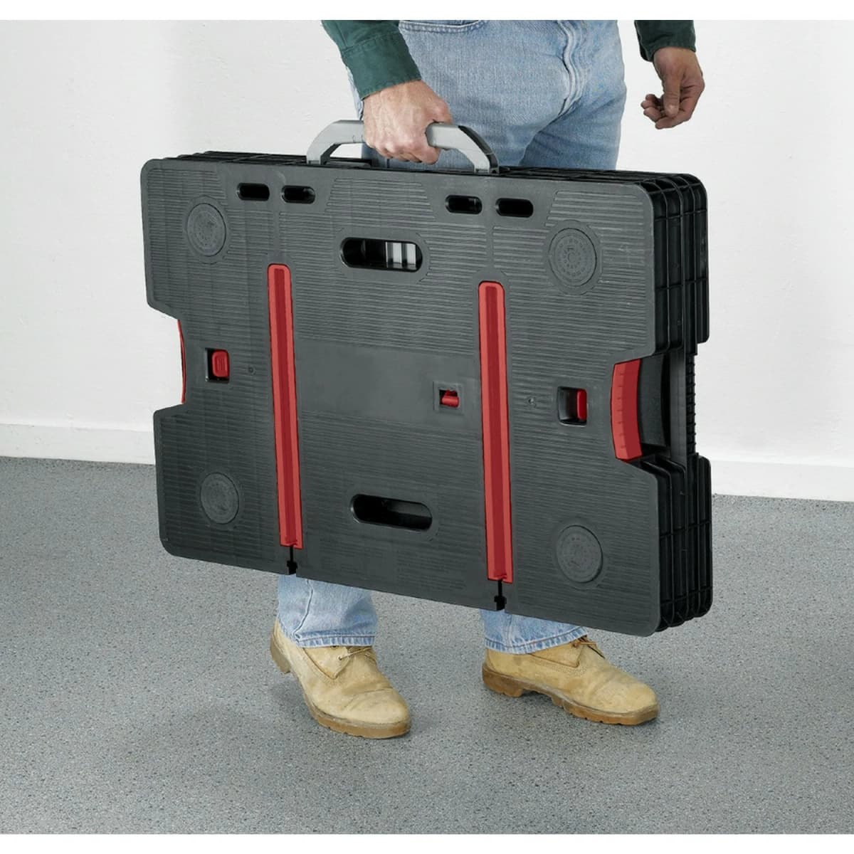 Keter 237005 Inklapbare Werkbank - Zwart/Rood - Draagcapaciteit 450 Kg thumbnail 3