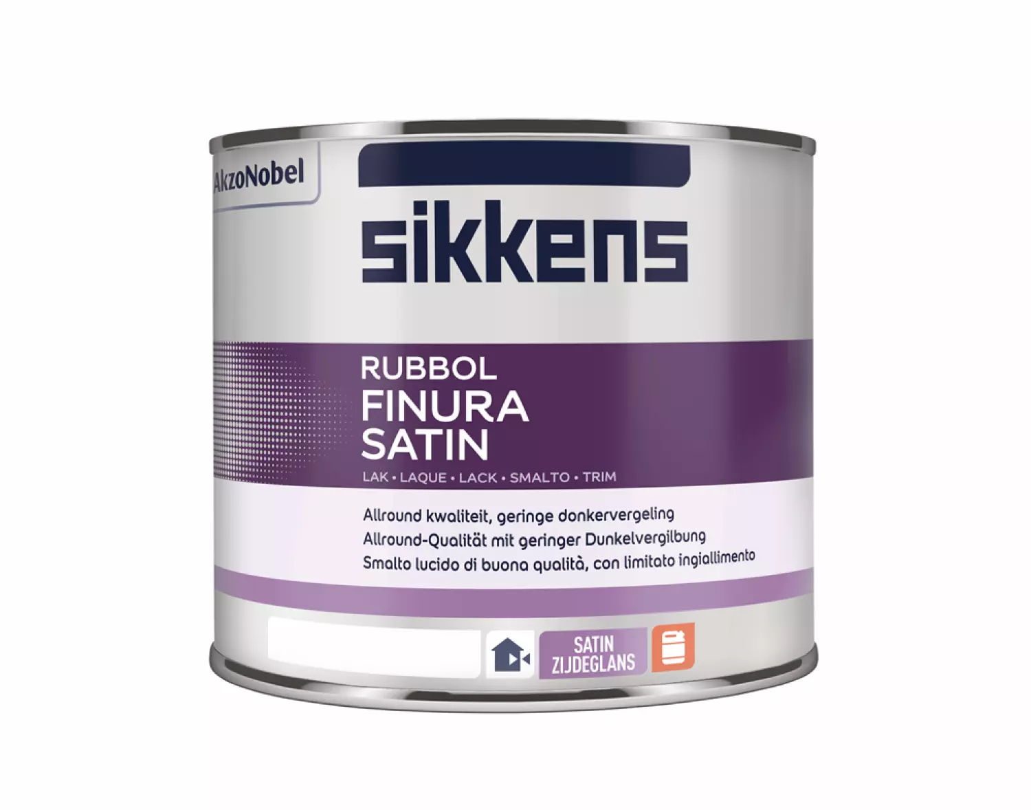 Sikkens Rubbol Finura Satin - Op Kleur Gemengd - 0,5L - Lak