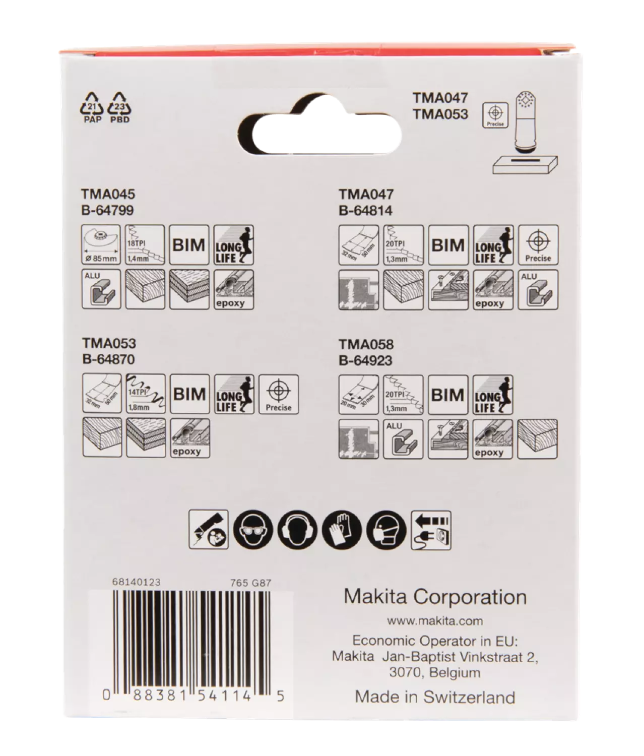 Makita B-67480 Invalzaagset Multitool Starlock 4-delig thumbnail 3