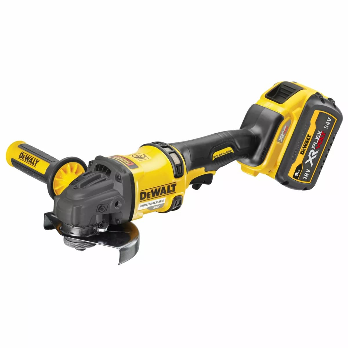 DeWALT DCG418X2-QW 54V Li-ion XR FlexVolt Accu Haakse Slijper Set (2x 9.0Ah) In TSTAK - 125mm thumbnail 3