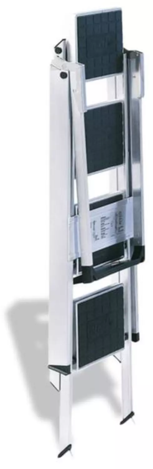 Little Jumbo 1313650440 Trap - Enkel - Aluminium - 4 Treden Kunststof - Met Beugel - Max. Werkhoogte 2.92 M. thumbnail 3