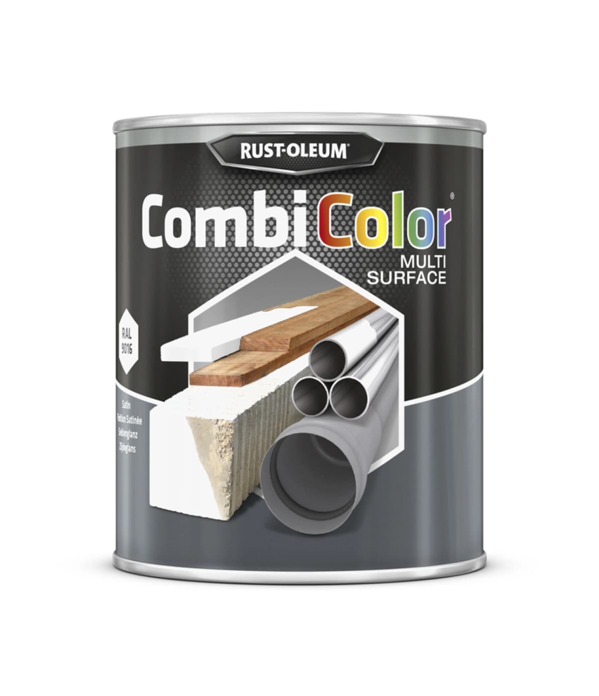 Rust-Oleum Combicolor Multi-Surface Satin - RAL 9016 Verkeerswit - 0,75L
