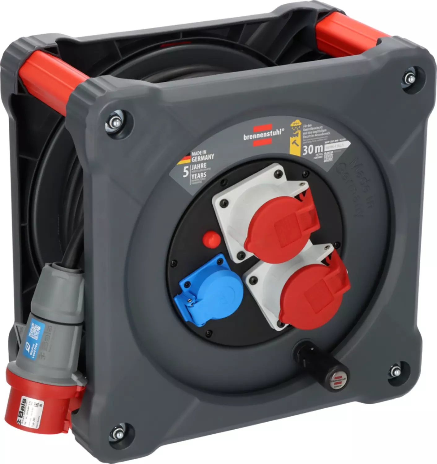 Brennenstuhl Professional KD 3200 C7 Bouwplaats Cube H07RN-F5G2,5 1x230V + 2x400V/16A - 30m - Zwart