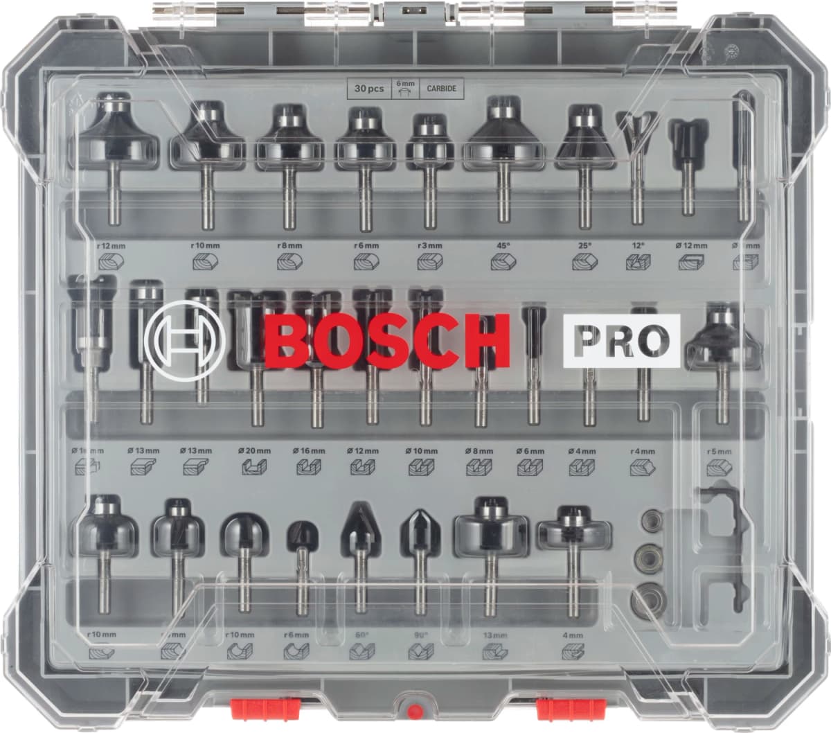 Bosch 2607017474 30-delige Frezenset In Cassette - 6mm