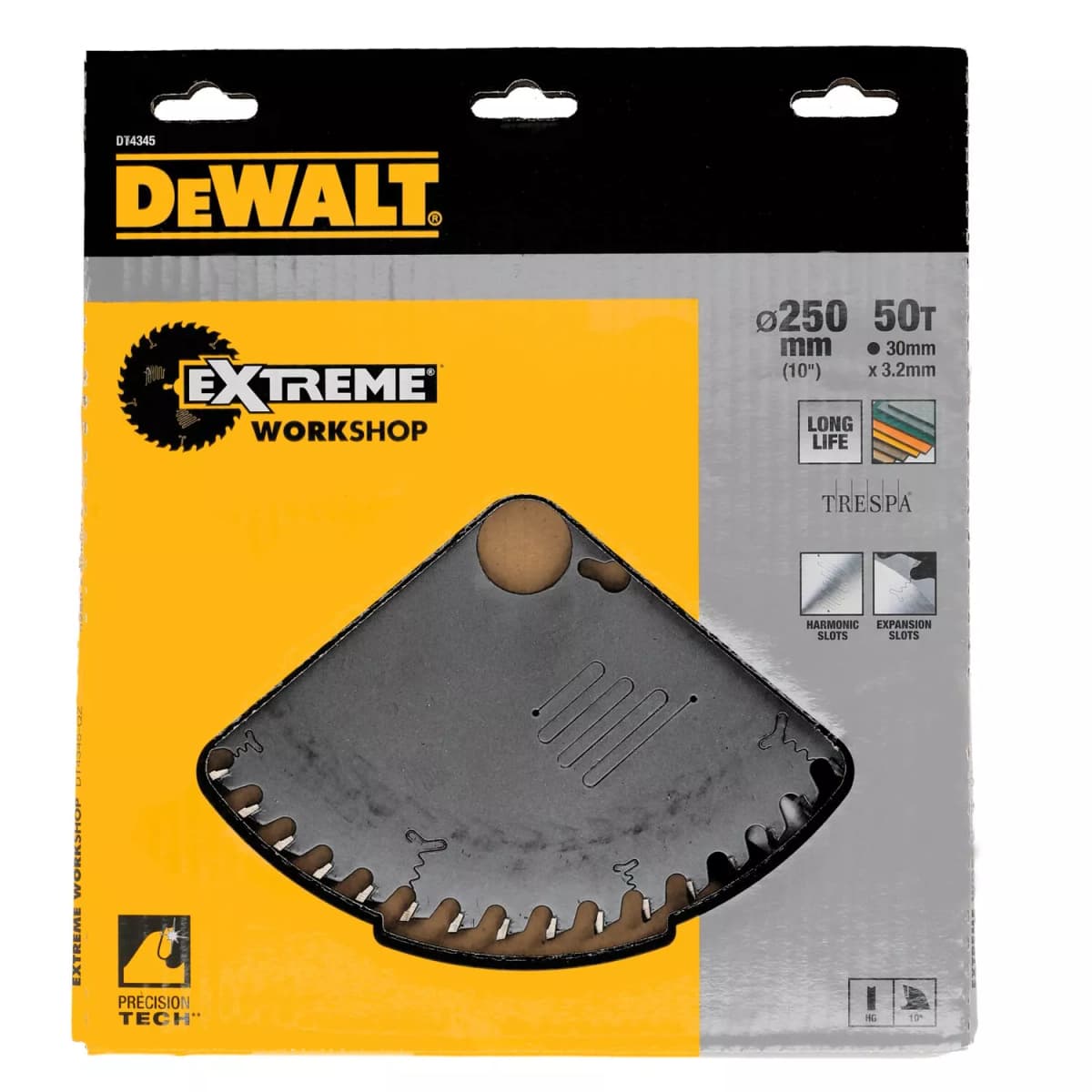 DeWALT DT4345 Extreme Cirkelzaagblad - 250 X 30 X 50T - Hout / Trespa thumbnail 2