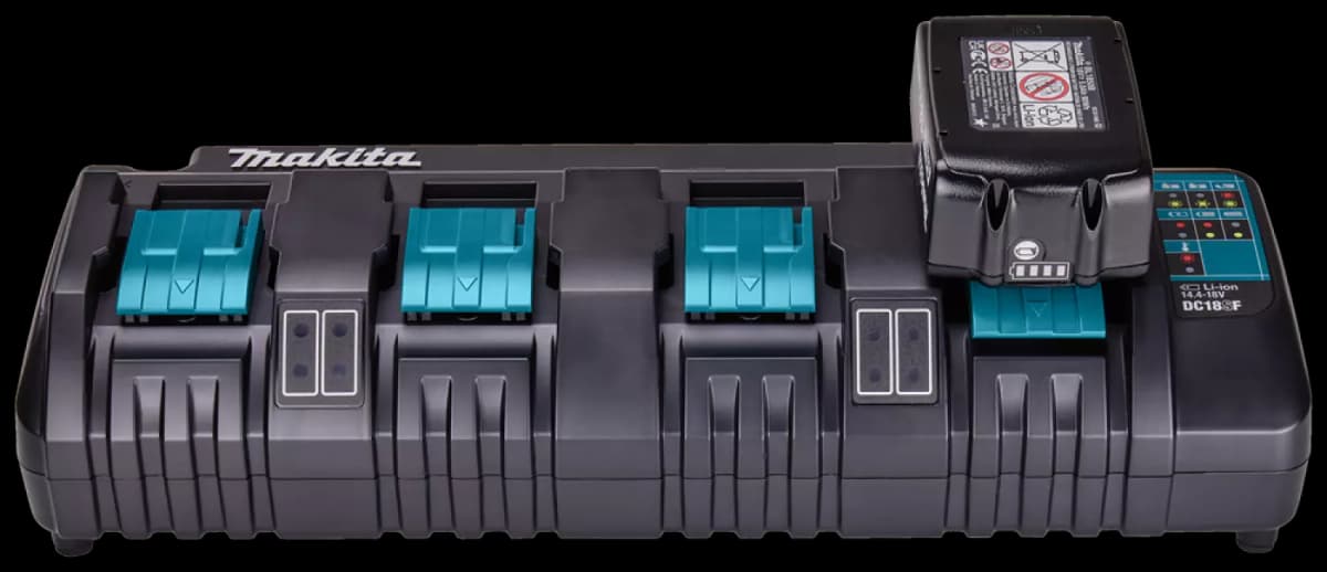 Makita DC18SF 14.4V - 18V Li-Ion Accu Multilader - 4 Accu's thumbnail 3
