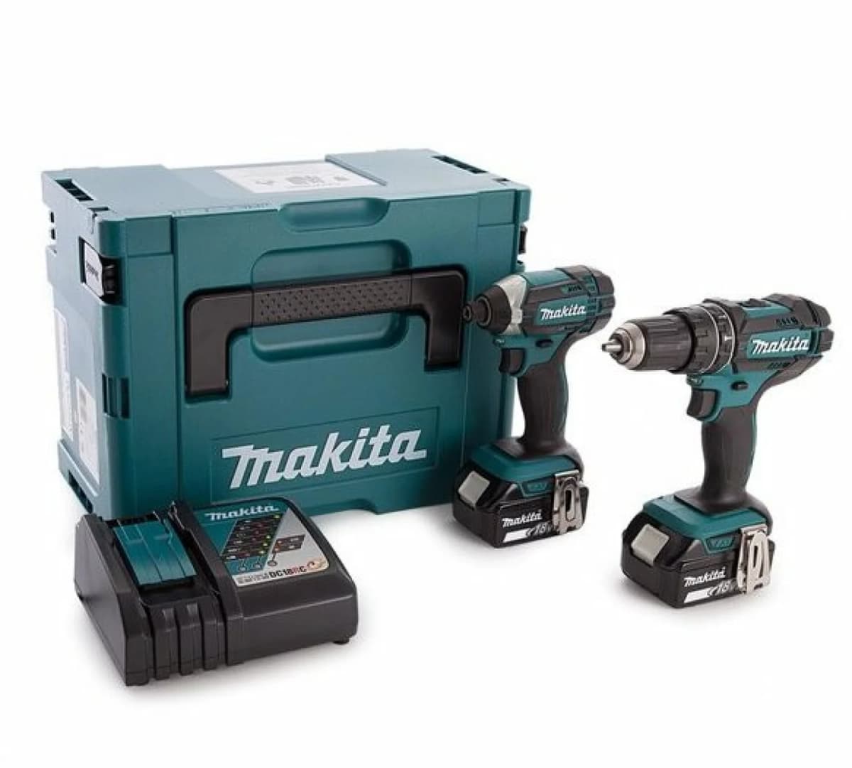 Makita DLX2131TJ 18V Li-Ion Accu Klopboor- /schroefmachine (DHP482)&Slagschroevendraaier (DTD152) Combiset (2x 5.0Ah Accu) In Mbox