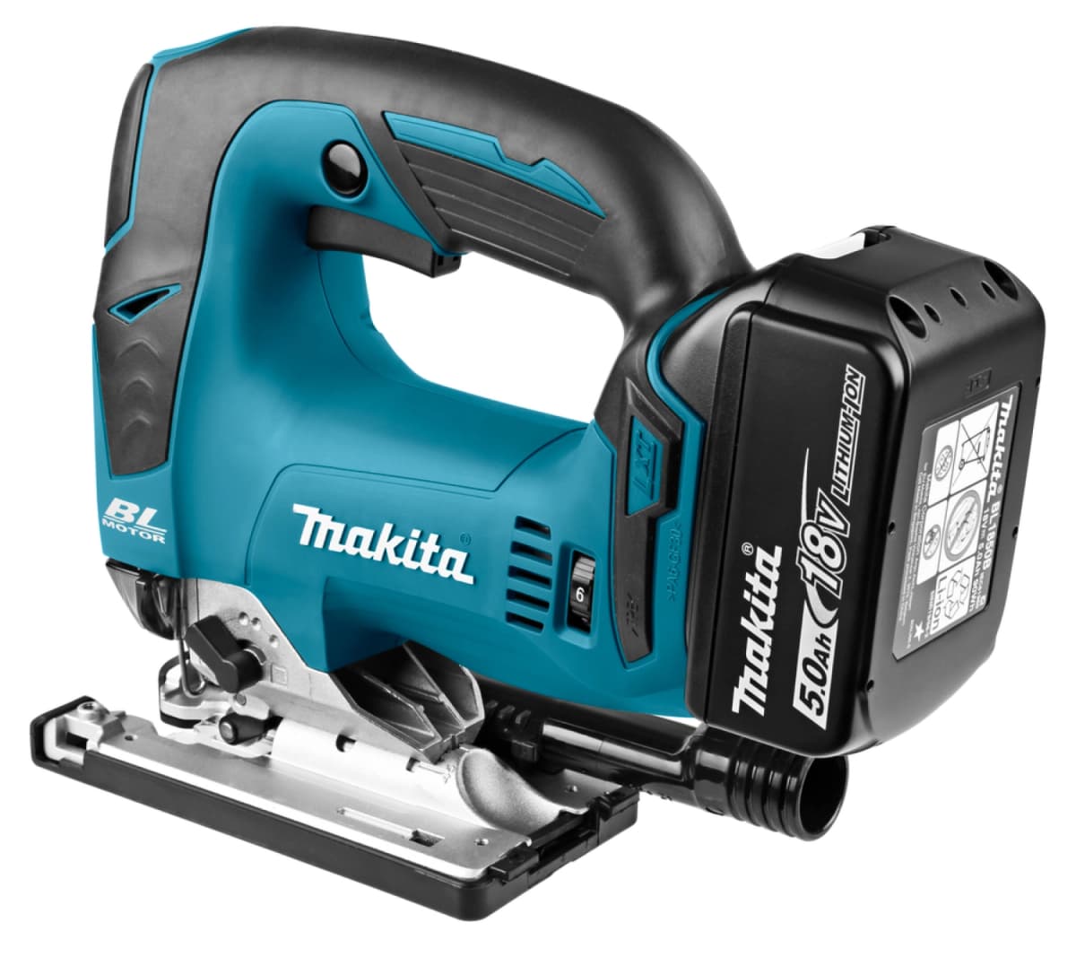 Makita DJV182RTJ 18V Li-Ion Accu Decoupeerzaag Set (2x 5.0Ah Accu) In Mbox - D-greep - Variabel - Koolborstelloos thumbnail 3