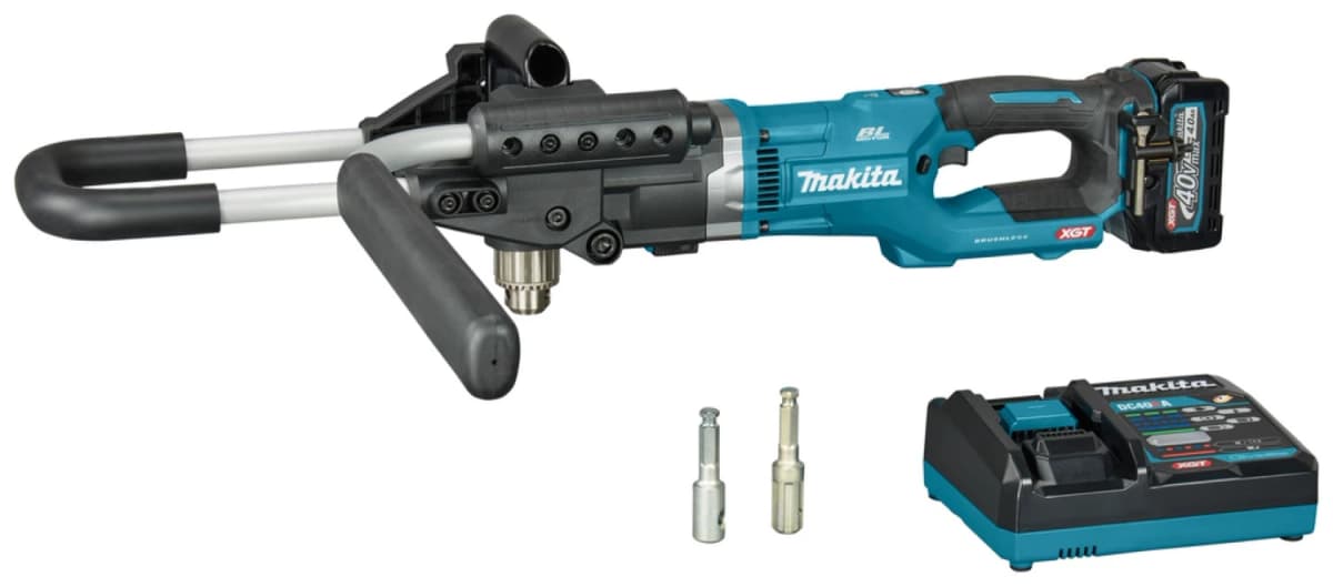 Makita DG001GM105 XGT 40V Max Li-Ion Accu Grondboor Set (1x 4,0Ah) Incl. Adapter A En D - 13mm - Koolborstelloos