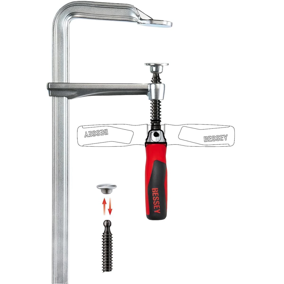 Bessey GZ40-12KG Lijmtang - Geheel Staal - 400 X 120mm - Klapgreep thumbnail 3