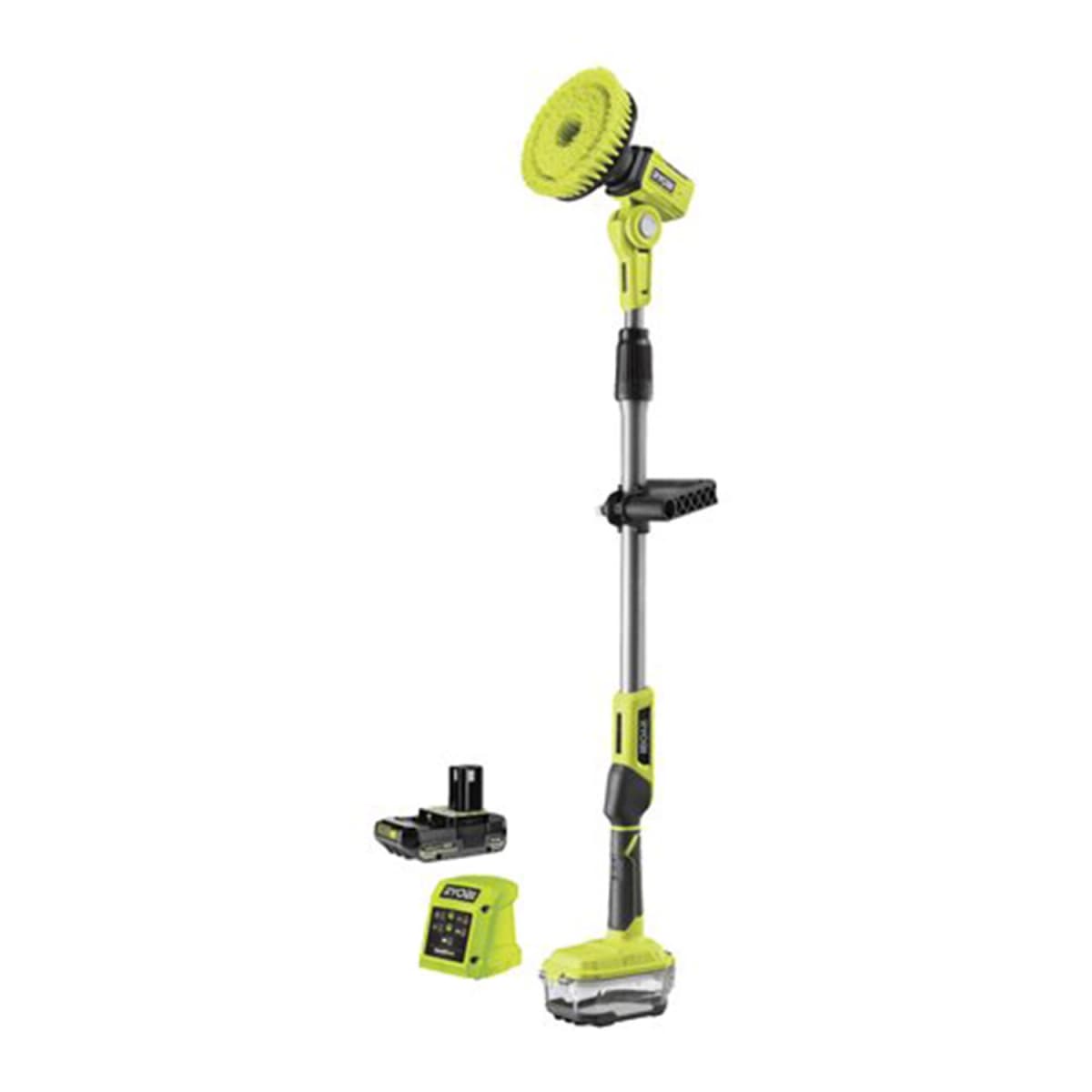 Ryobi R18TPS-120G One+ 18V Li-ion Accu Telescopische Power Schrobber Set 2.0Ah