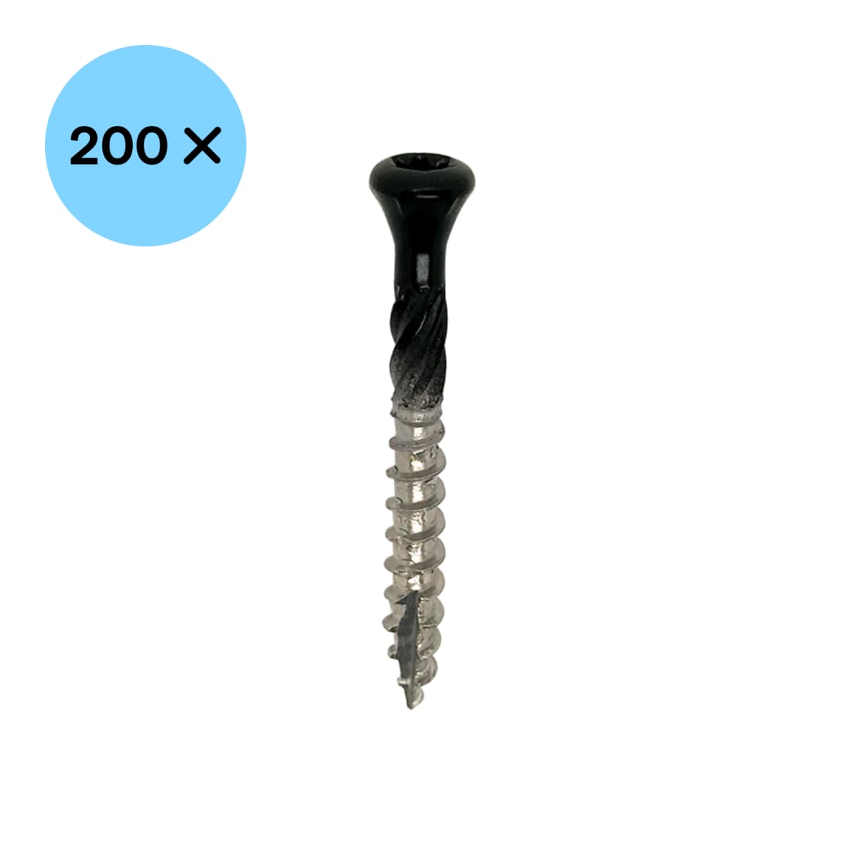 Woodies 61965401 Ultimate Vlonderschroef RVS - TX25 - 5.0 X 50mm - Verzonken Kop - Deeldraad - Verzinkt (200st) thumbnail 2