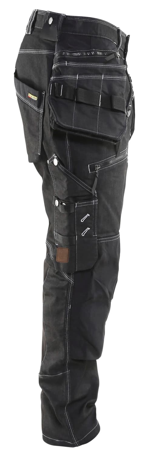 Blåkläder X1900 Werkbroek Baggy Denim Stretch 1999 - Zwart - Maat 48 (M) thumbnail 4