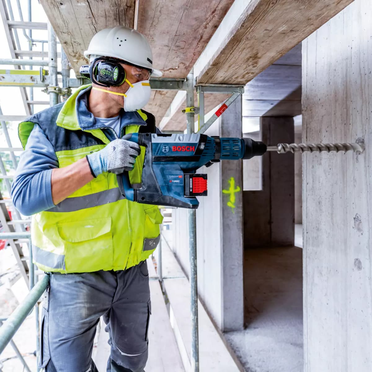 Bosch GBH 18V-45 C 18V Li-Ion Accu BiTurbo SDS-Max Combihamer Body In Koffer - 12,5 J - Koolborstelloos thumbnail 2