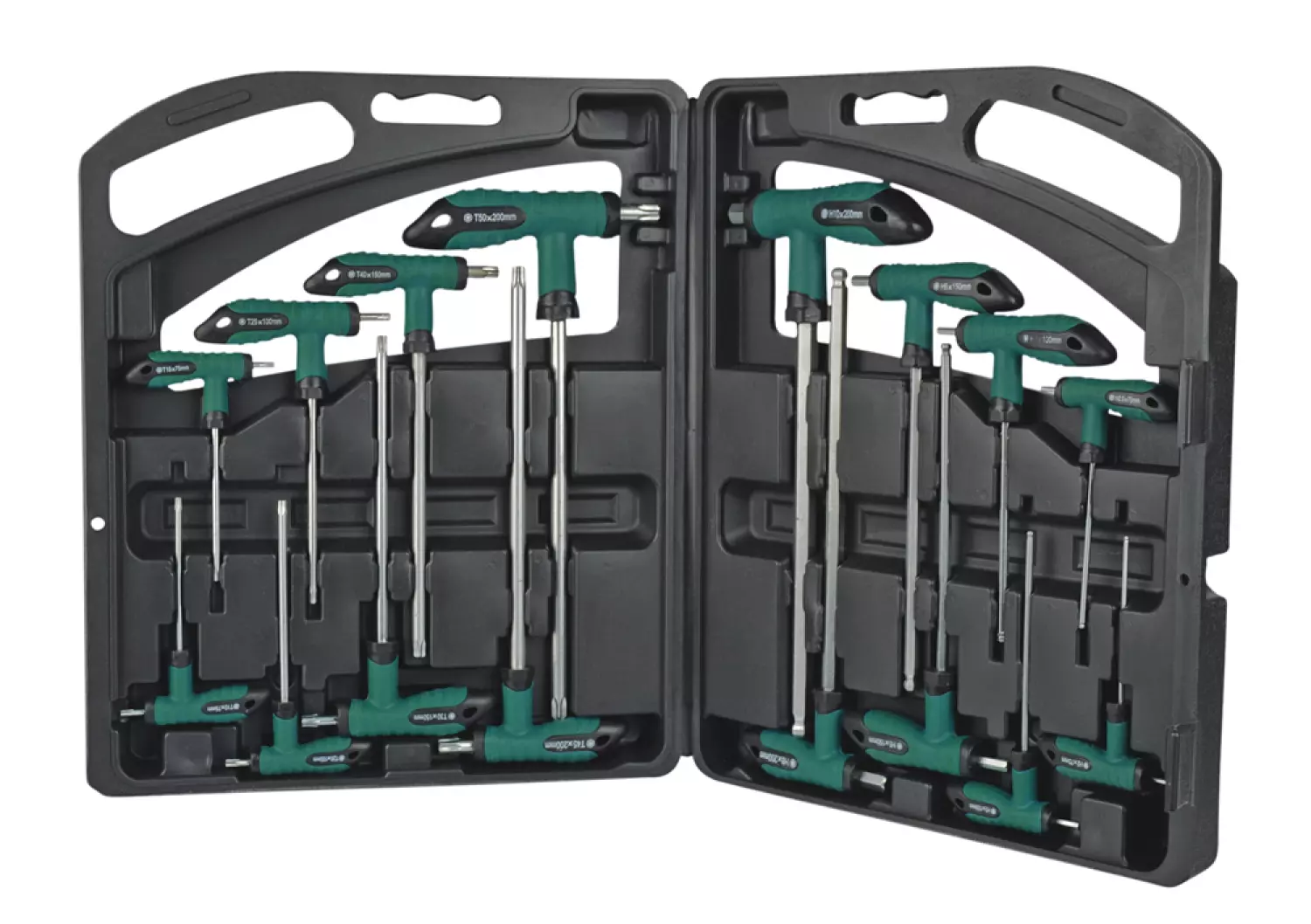 Brüder Mannesmann 18190 16-delige T-greep Schroevendraaierset - Torx / Inbus thumbnail 3