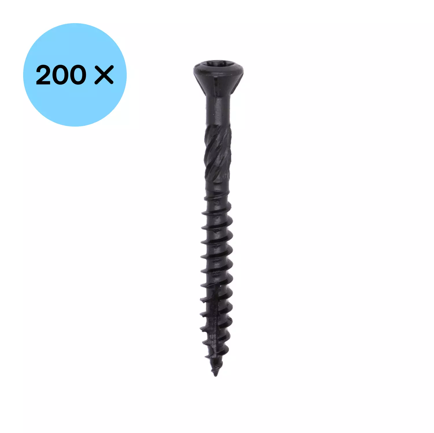 Woodies 61971401 Ultimate Blackline Potdekselschoef RVS Shield - TX25 - 5.0 X 50/30mm - Platverzonken Kop - Deeldraad - Gecoat (200st) thumbnail 2