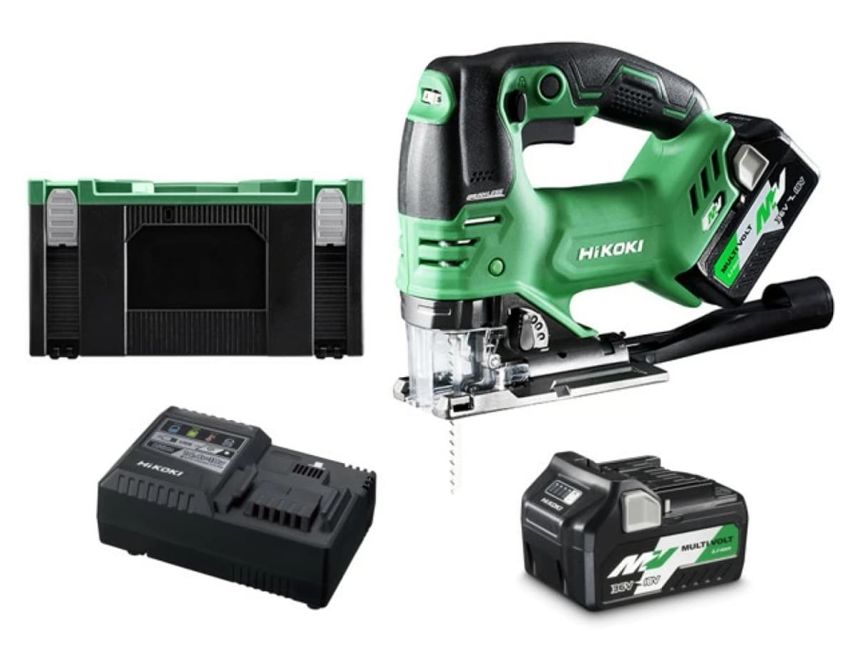 HiKOKI CJ36DAWRZ 36V Multi-Volt Li-ion Accu Decoupeerzaag Set (2x 2,5Ah Accu) In HSC - D-greep - Variabel - Koolborstelloos