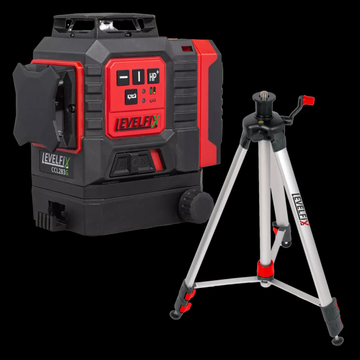 Levelfix CCL283G 3D Kruislijnlaser - Groen - 30m - Inclusief Statief