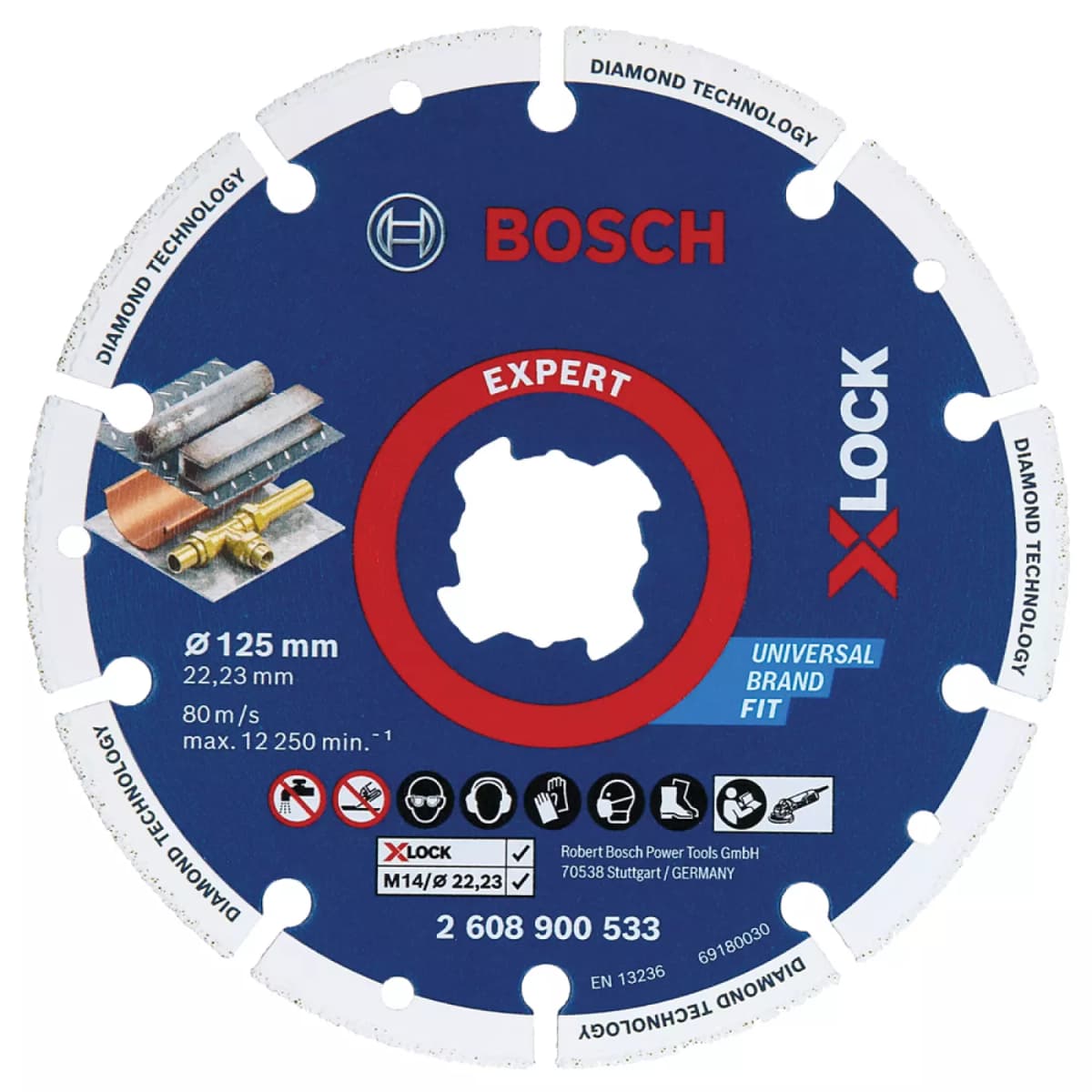 Bosch 2608900533 X-LOCK Diamantschijf Metaal - 125 X 22.23mm