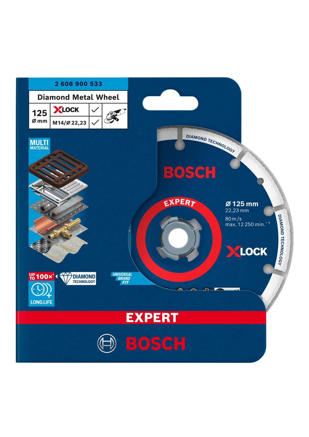 Bosch 2608900533 X-LOCK Diamantschijf Metaal - 125 X 22.23mm thumbnail 2