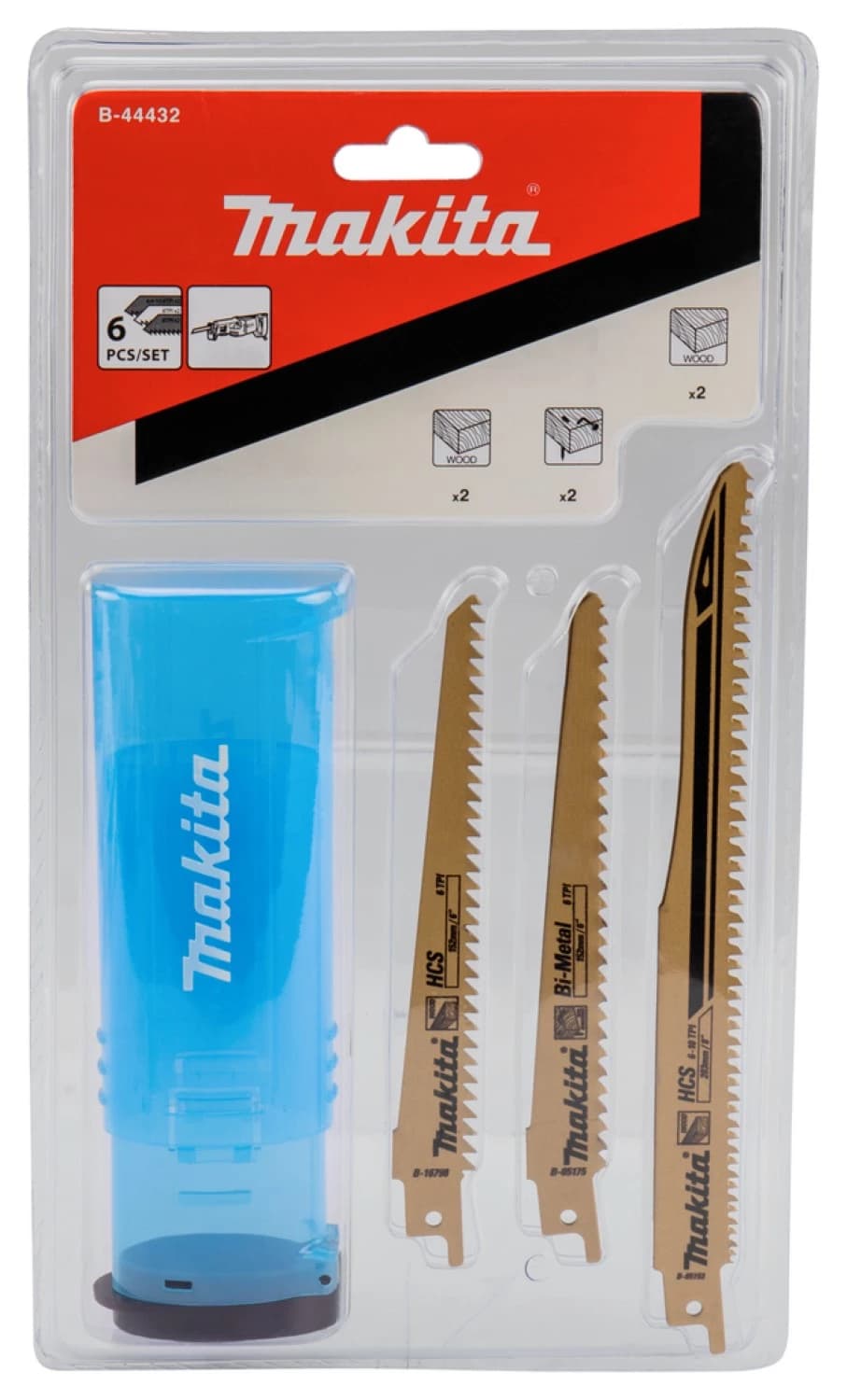 Makita B-44432 6-delige Reciprozaagbladenset In Koker thumbnail 4