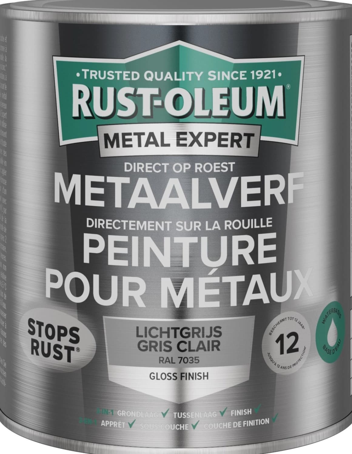 Rust-Oleum MetalExpert Watergedragen - RAL 7035 Lichtgrijs - 250ml