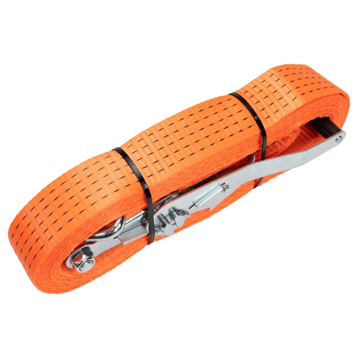 Konvox LAZE1450-0007 Spanband Met Ratelgesp En J-haak HD - 7m X 50mm - 5000 DaN - Oranje