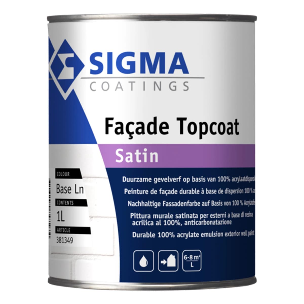 Sigma Façade Topcoat Satin - 1L