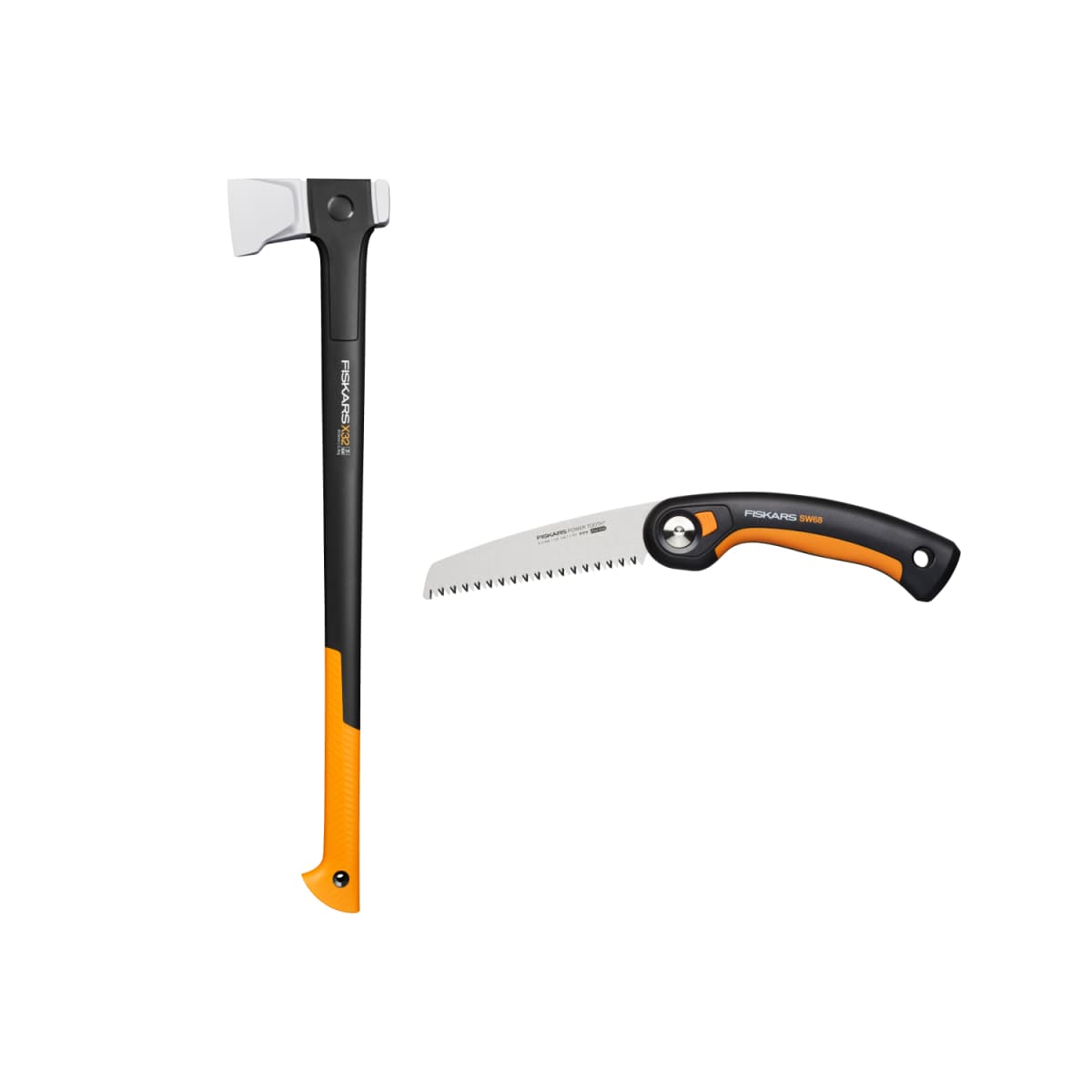 Fiskars 1075435 X32 Kloofbijl L Inclusief Gratis SW68 Handzaag