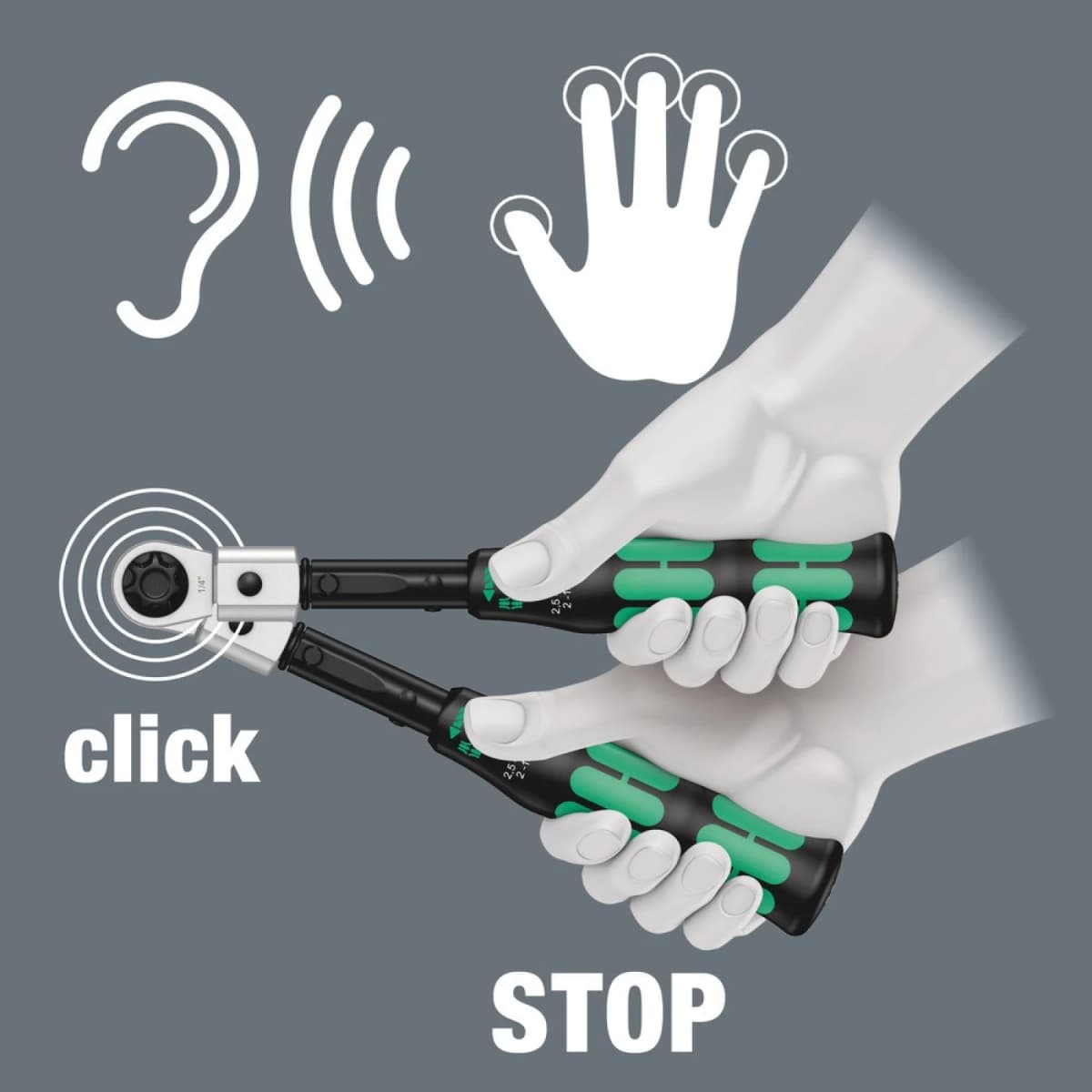 Wera 05075673001 Click-Torque XP 4 Draaimomentsleutel - 20-250 Nm - 14x18 Mm - Vooringesteld thumbnail 4