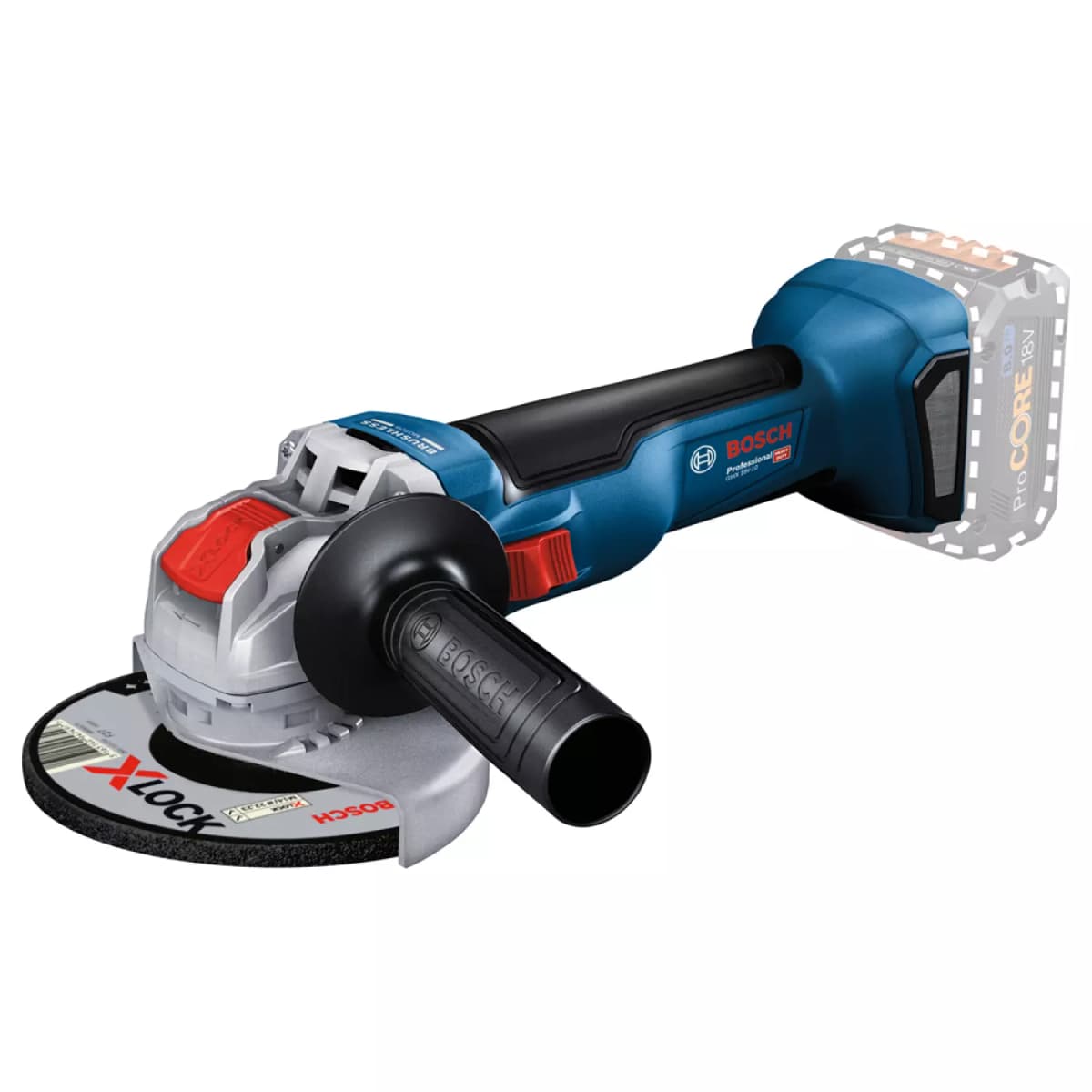 Bosch GWX 18V-10 18V Li-Ion Accu X-LOCK Haakse Slijper Body In L-Boxx - 125mm - Koolborstelloos thumbnail 2