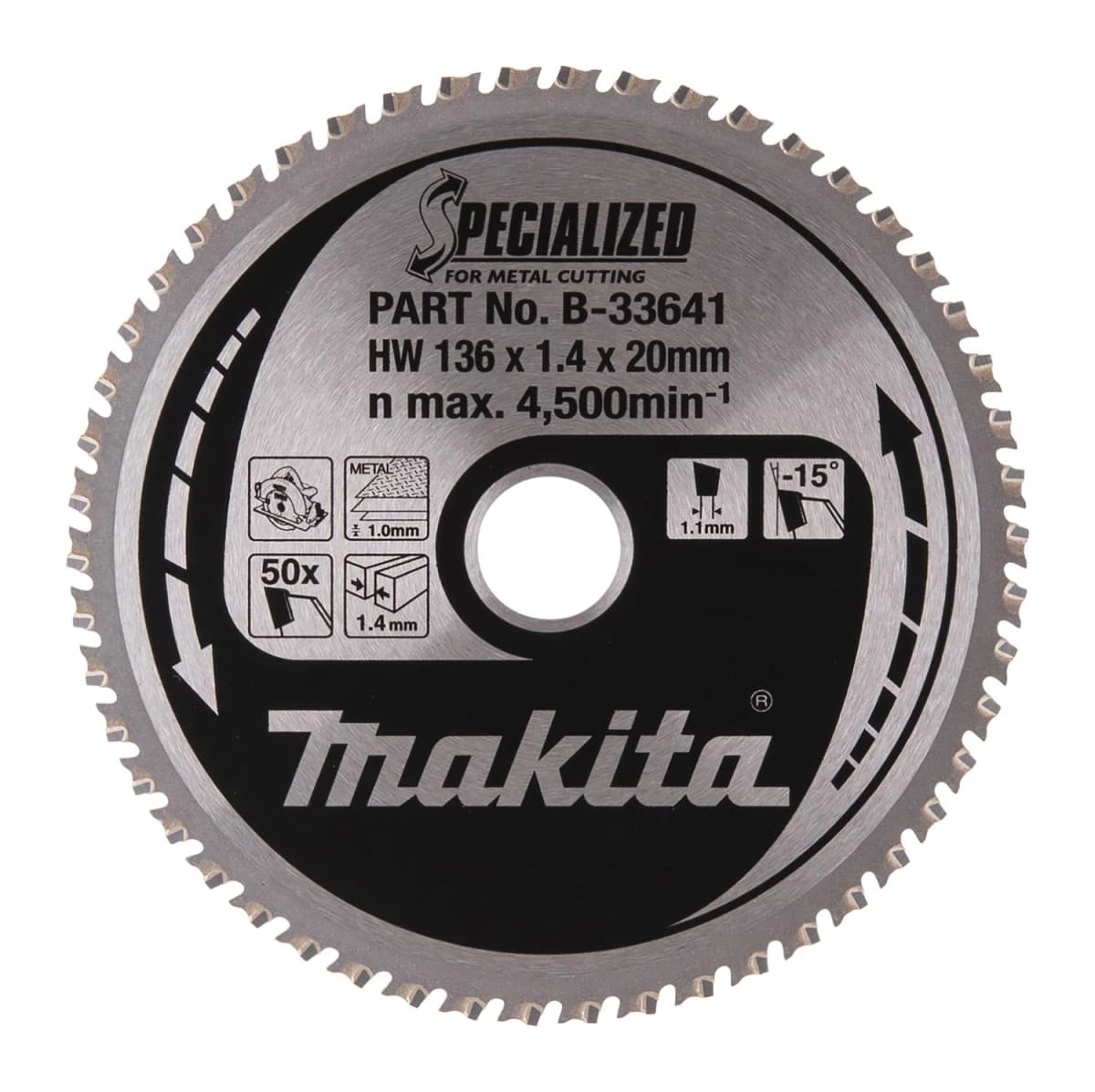 Makita B-33641 Cirkelzaagblad Dun Plaatstaal