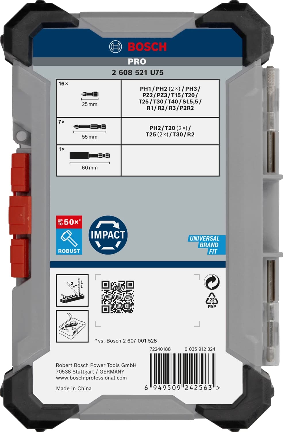 Bosch 2608521U75 24-delige PRO Impact Schroefbitset thumbnail 3