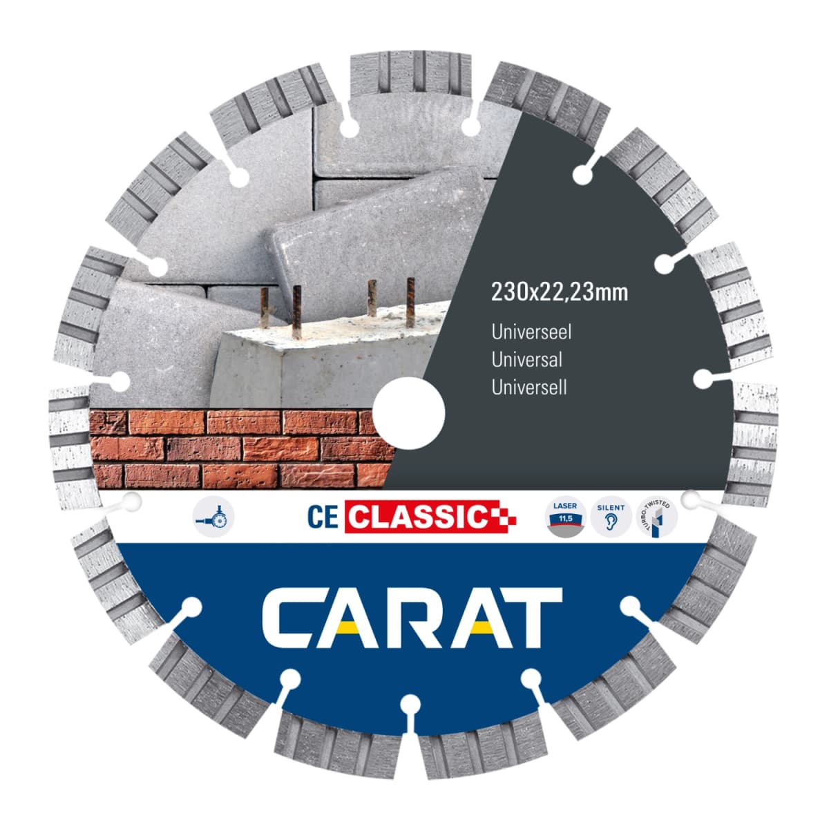 Carat CEC2303000 Diamantzaagblad Voor Droogzagen - 230 X 22,23mm - Universeel