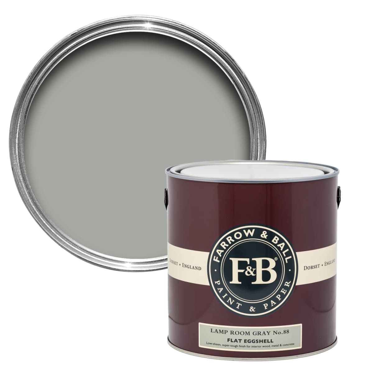 Farrow&Ball Flat Eggshell Lamp Room Gray No.88 - 5L