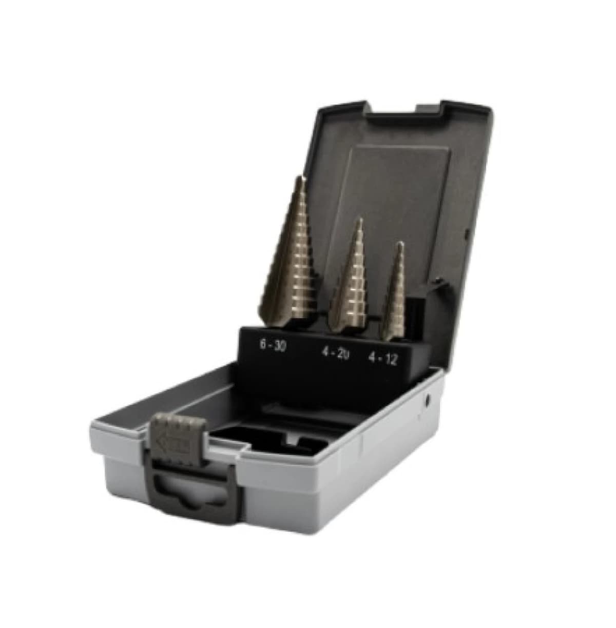 Fit-to-Fix 4000120006 3-delige Uni Stappenborenset - HSS-G Geslepen - Kunststof - 4-12/4-20/6-30mm