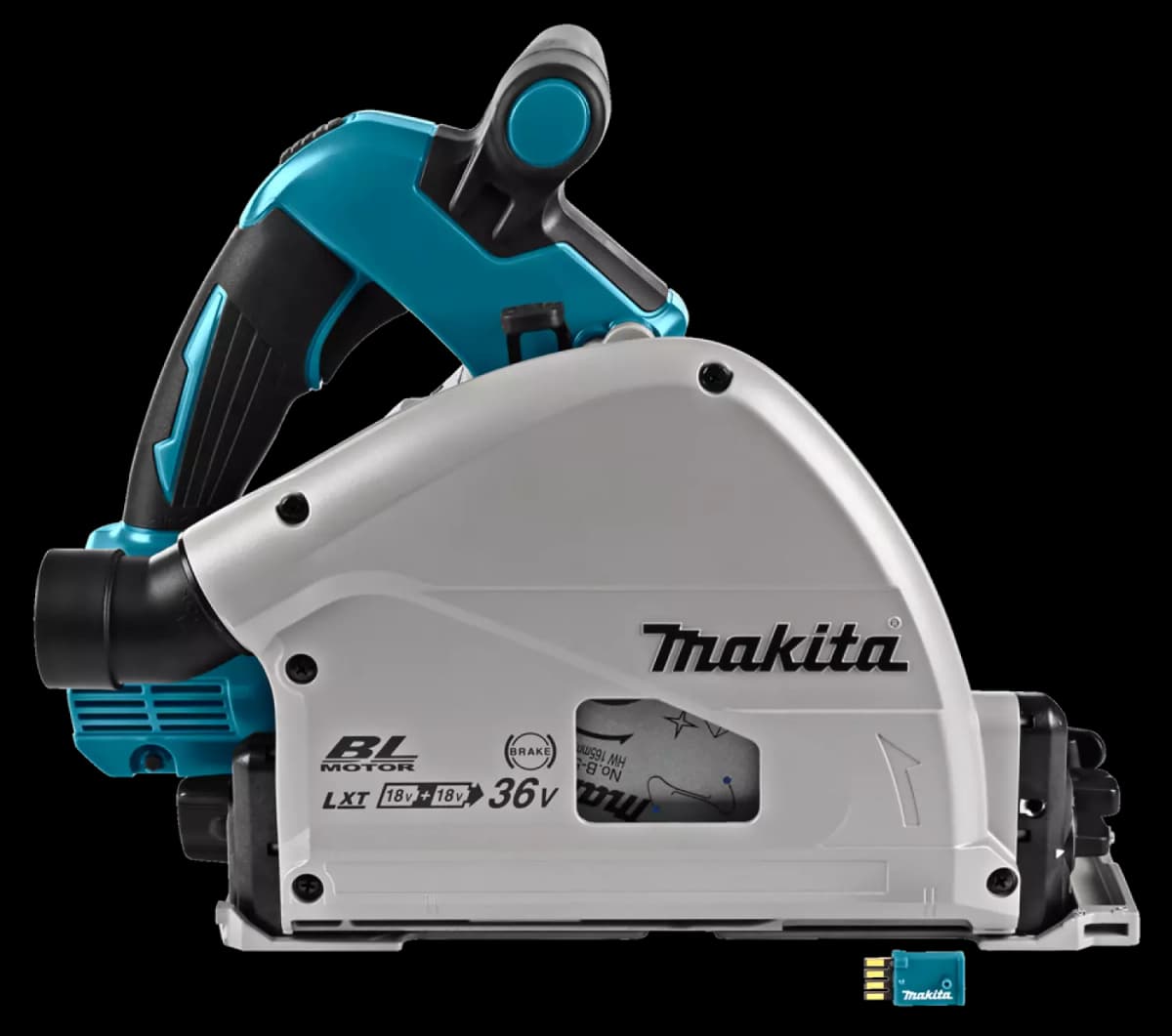Makita DSP601ZJU 36V (2x 18V) Li-Ion Accu Invalcirkelzaag Body In Mbox (AWS) - 20 X 165mm - Koolborstelloos thumbnail 3