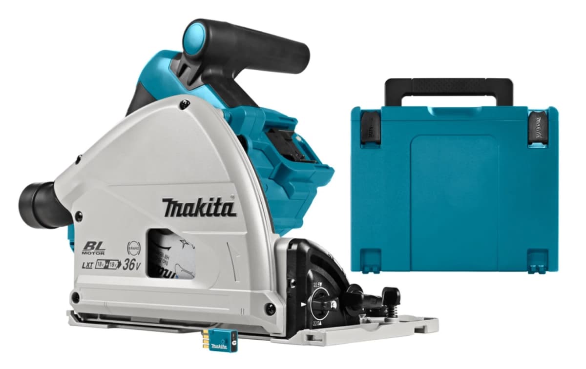 Makita DSP601ZJU 36V (2x 18V) Li-Ion Accu Invalcirkelzaag Body In Mbox (AWS) - 20 X 165mm - Koolborstelloos