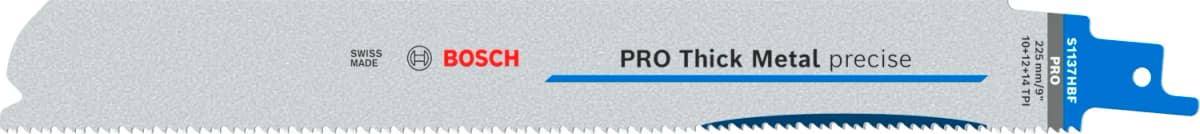 Bosch PRO S1137HBF Thick Metal Precise Reciprozaagblad - 225mm - Metaal (5st)