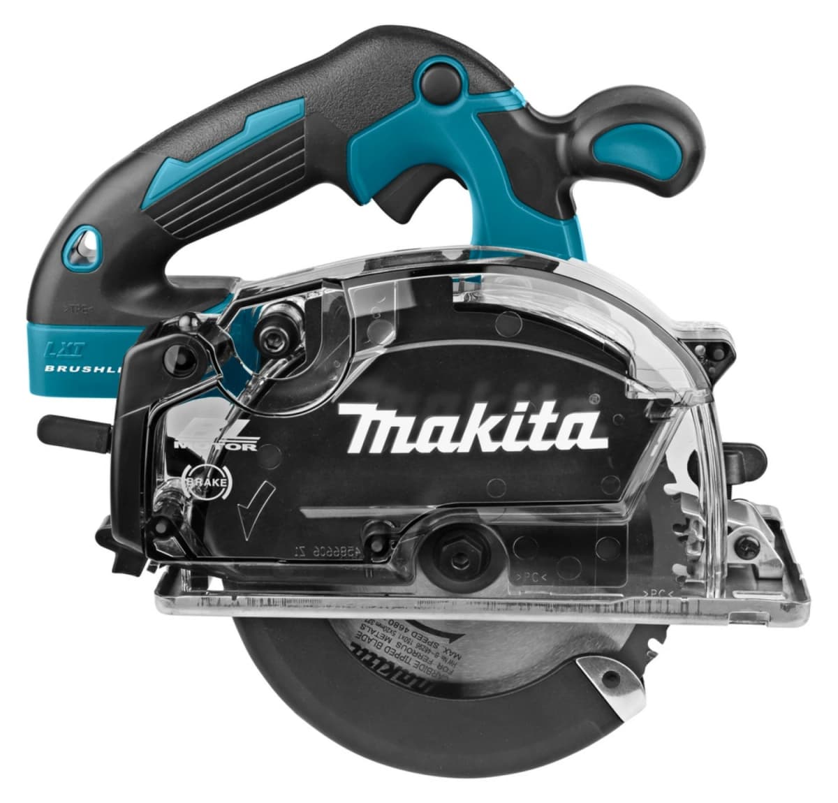 Makita DCS553RTJ 18V Li-Ion Accu Metaalcirkelzaag Set (2x 5.0Ah Accu) In Mbox - 150mm - Koolborstelloos thumbnail 2