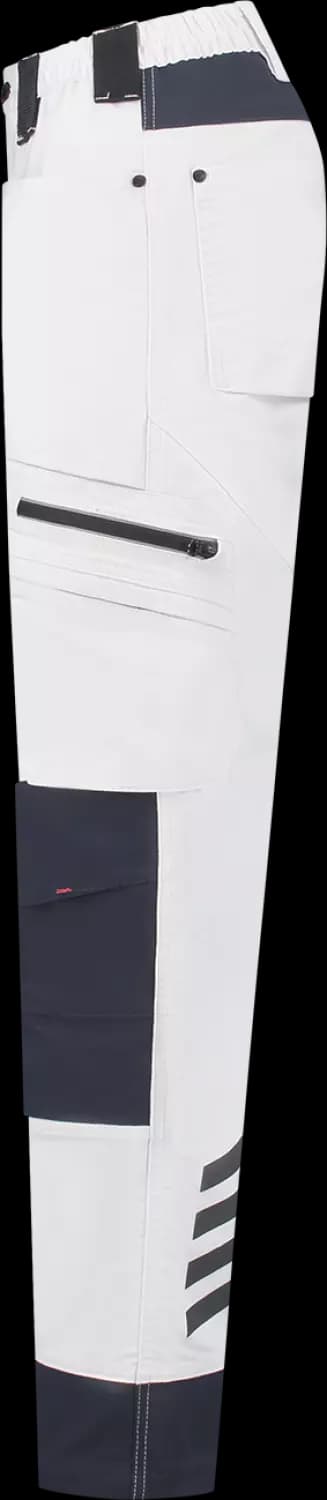 Workman 90041 STRETCH Worker Werkbroek P2S Dames - Wit / Navy - Maat 38 (30/31) thumbnail 3