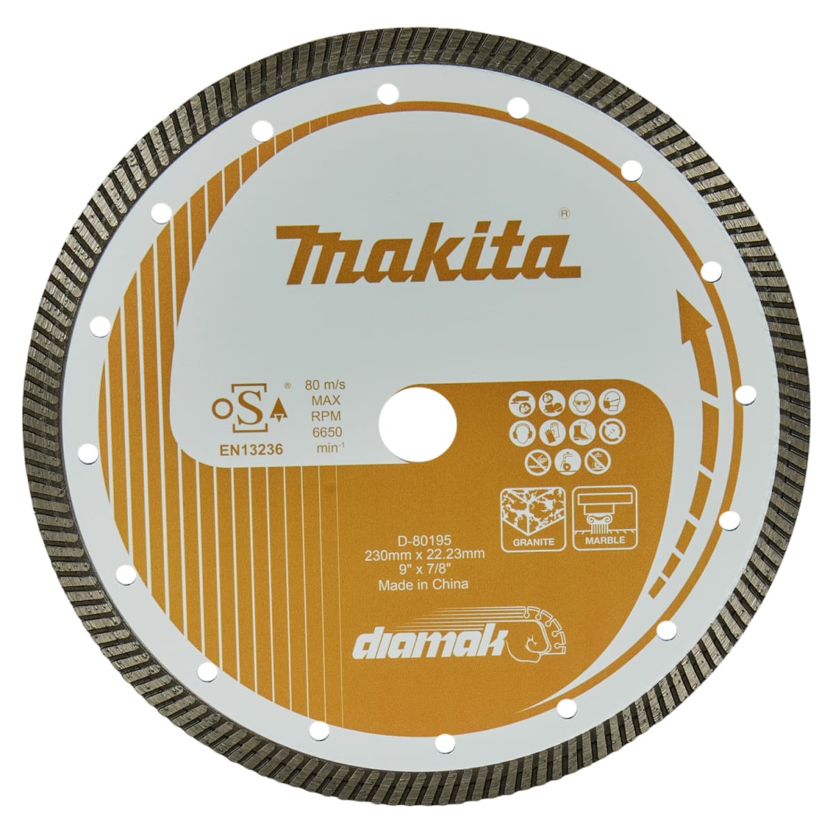 Makita D-80195 Diamantschijf - 230mm - 22,23mm