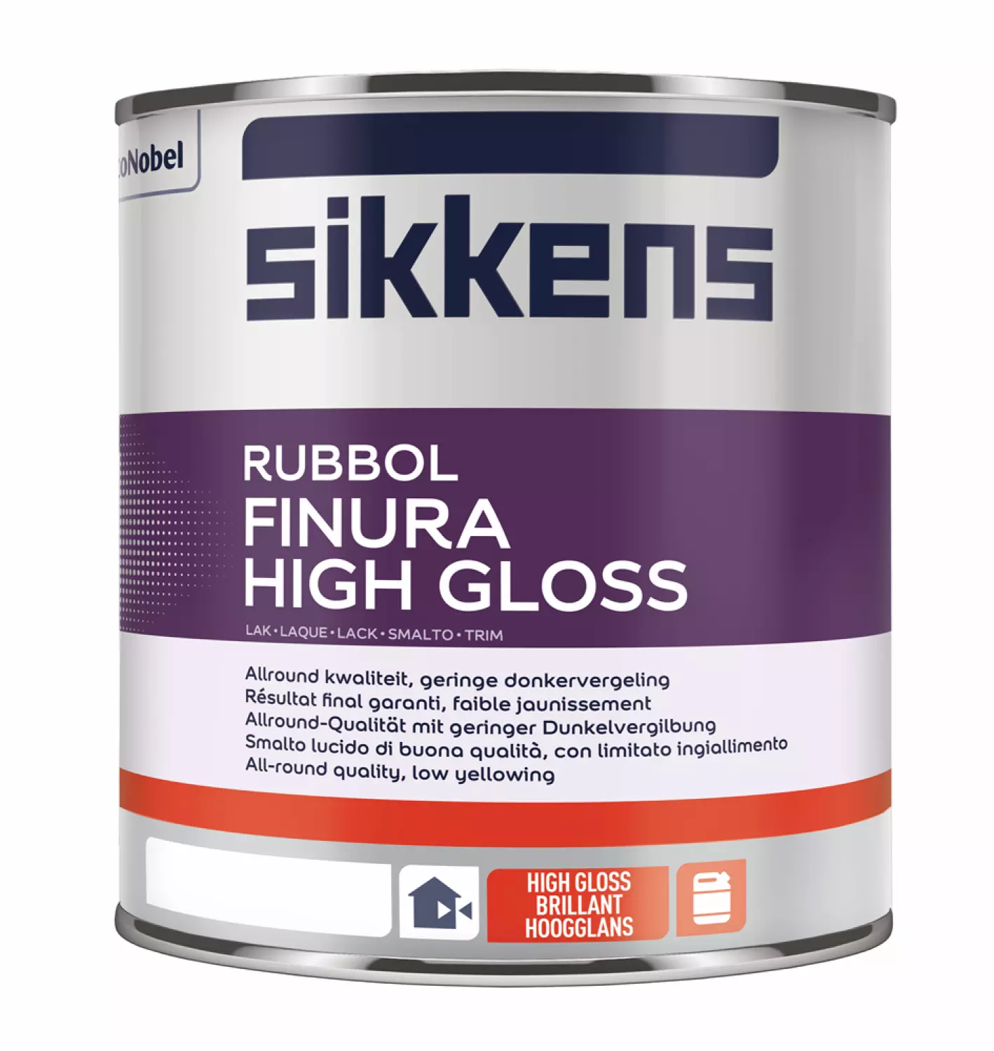 Sikkens Rubbol Finura High Gloss - Op Kleur Gemengd - 1L