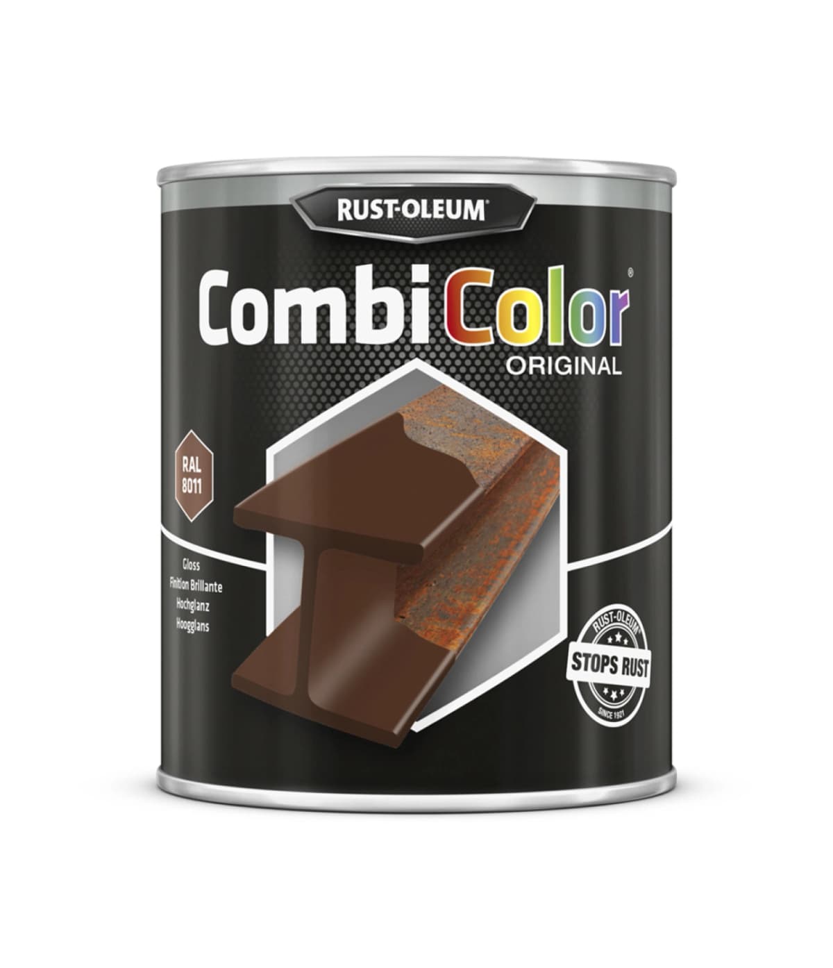 Rust-Oleum Combicolor Hoogglans - RAL 8011 Notenbruin - 0,75L