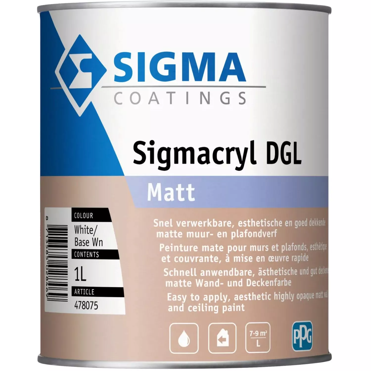 Sigmacryl DGL Matt - Op Kleur Gemengd - 1L