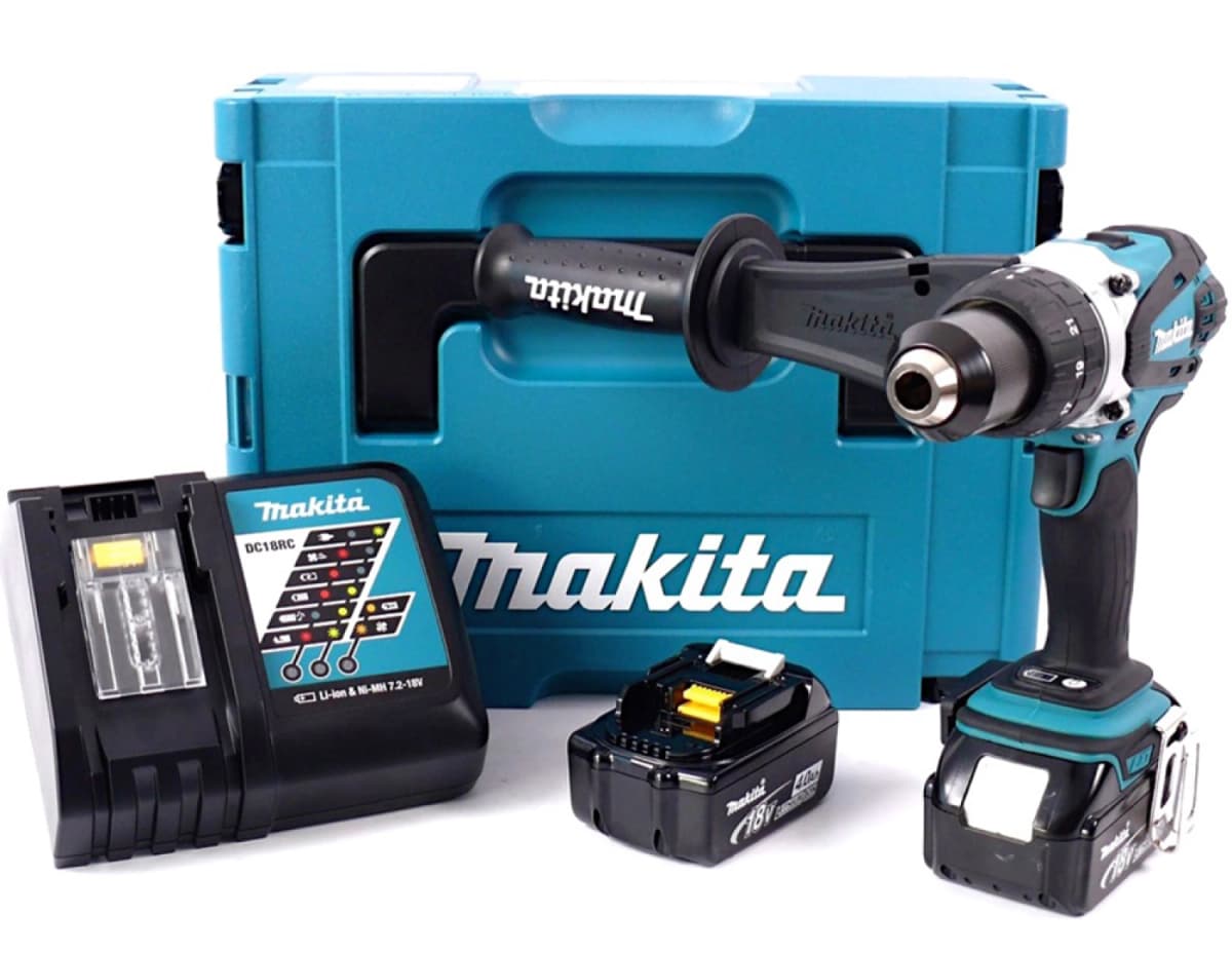 Makita DDF458RMJ 18V Li-Ion Accu Boor-/schroefmachine Set (2x 4.0Ah Accu) In Mbox
