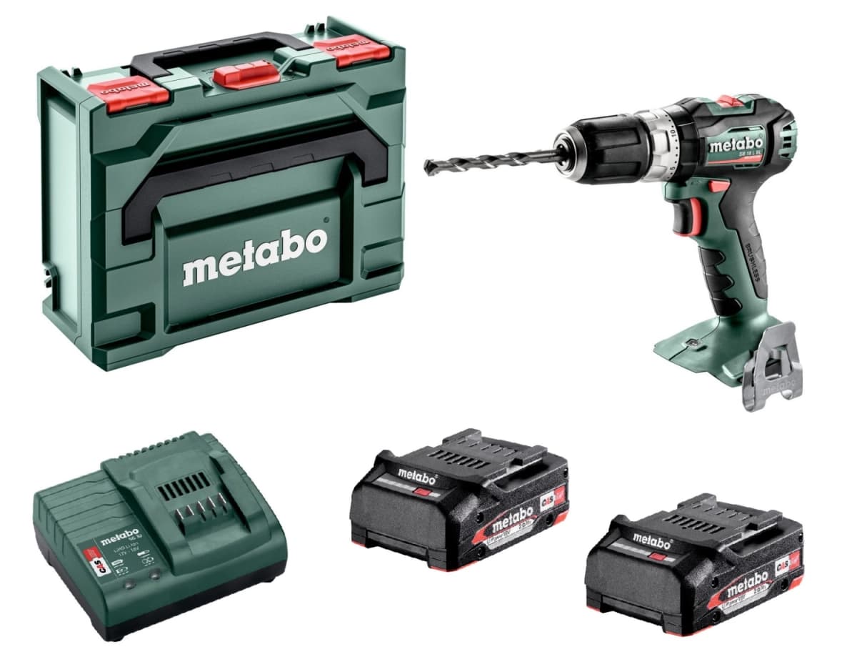 Metabo SB 18 L BL 18V Li-Ion Accu Klopboormachine Set (2x 2.0Ah Accu) In MetaBOX - Koolborstelloos