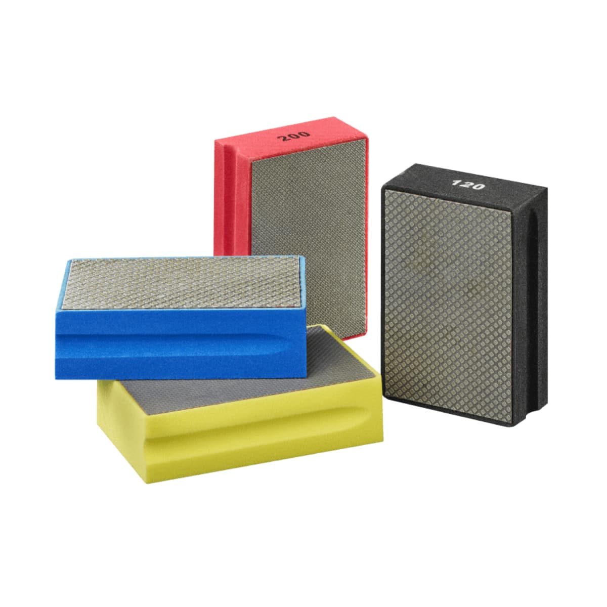 Carat EHPSET0400 4-pack Diamant Schuurblokken Set - K60, K120, K200, K400