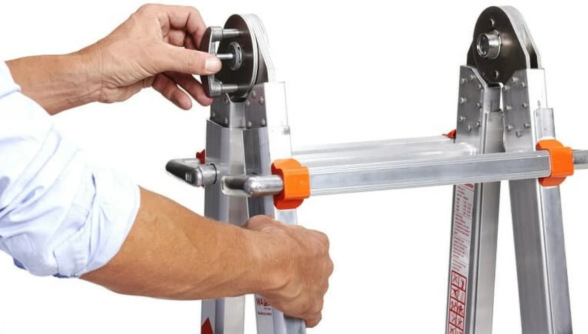 Little Jumbo Waku Model 0 Telescopische Vouwladder - Max. Werkhoogte 3.48m - 4x3 Sporten thumbnail 2